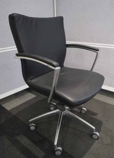 Connections Black Leather Executive Chair