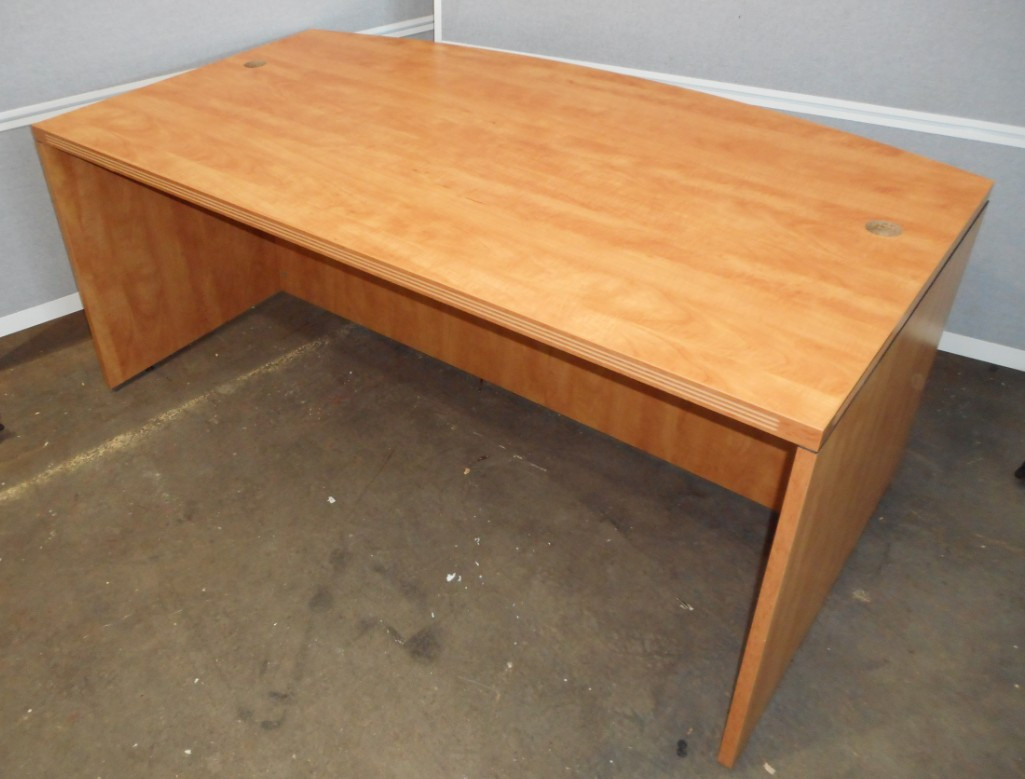 Cherry Bow Front 1800 Desk