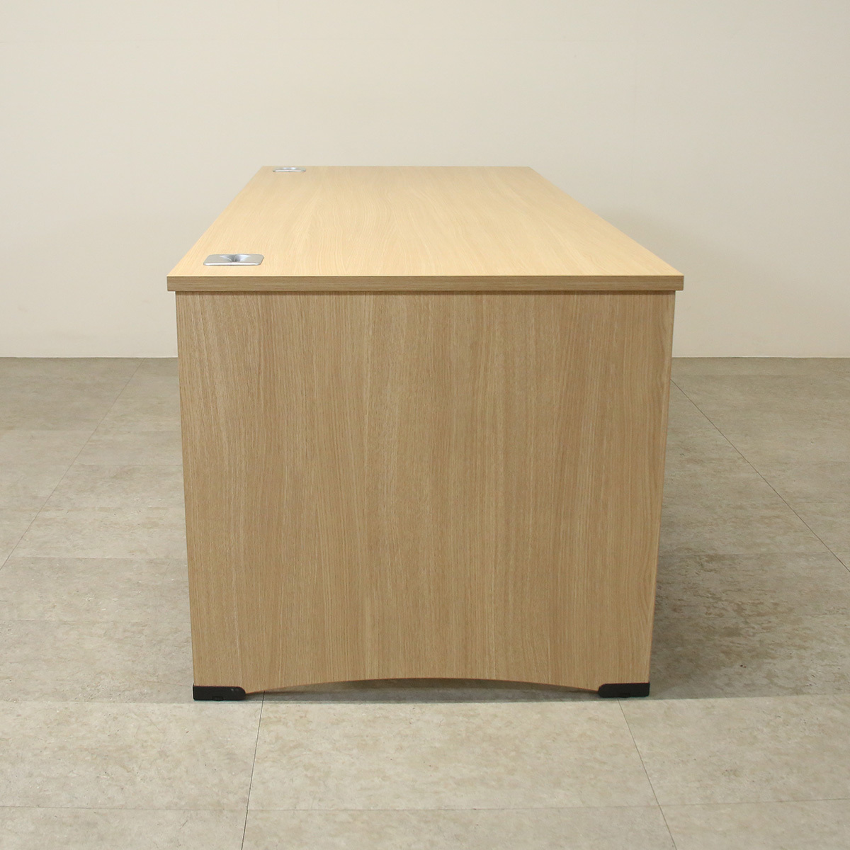 Straight Oak 1800mm Desk with D Extension