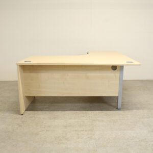 Maple 1600mm L/H Crescent Desk with D/H Pedestal