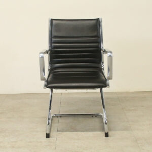 Black Faux Leather Meeting Chair