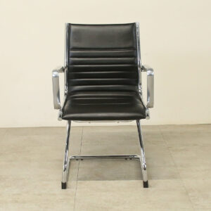 Black Faux Leather Meeting Chair