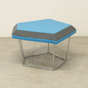 Frovi Blue Stool With Grey Edge