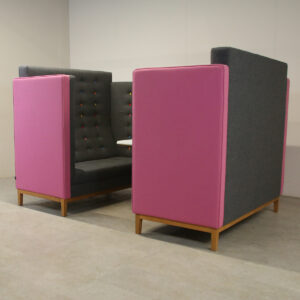 Frovi Jig Cave Grey & Pink Seating Booth