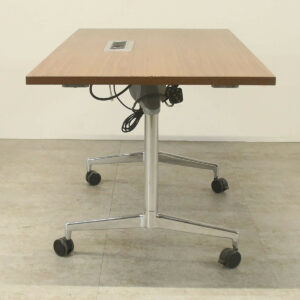 Kuschco Walnut 1500 x 755 Flip Top Table with Power/Data