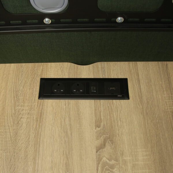 Orangebox 2 Tone Green 4 Person Coze Booth with Power/Data