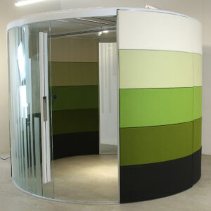 Orangebox AIR13 Acoustic Green Multi-Tone Circular Meeting Pod