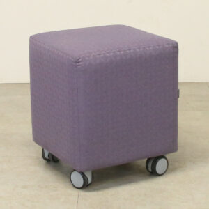 Pledge Purple Box Stool on Castors - Ex Display