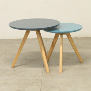 Set of 2 Blue Coffee Tables