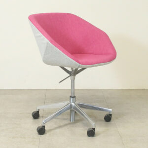 Torasen Clara CLR50 Pink & Light Grey Tub Chair on Castors - As New