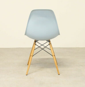 Vitra Eames DSR Egg Shell Blue Eiffel Moulded Plastic Chair