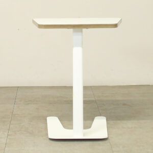White Laptop Table with Ply Edge - Ex Display