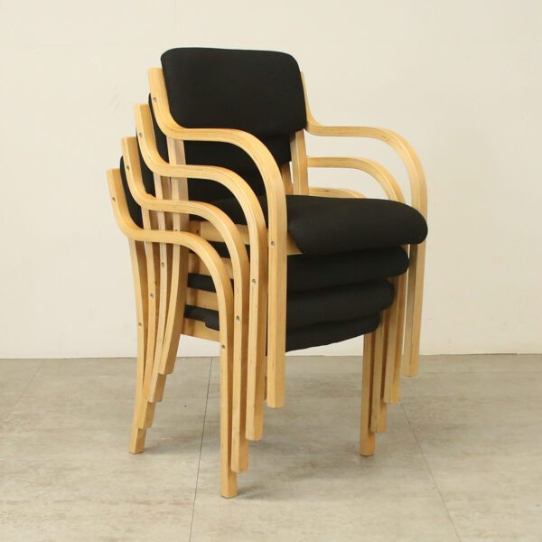 Black Stacking Meeting Chair