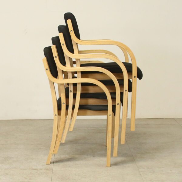 Black Stacking Meeting Chair