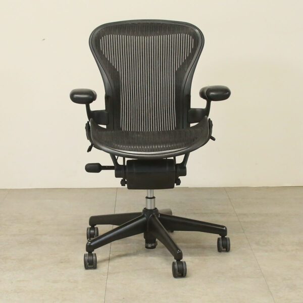 Refurbished Size A Herman Miller Aeron Black Mesh Operators Chair