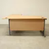 Beech 1600mm R/H Crescent Desk with D/H Pedestal