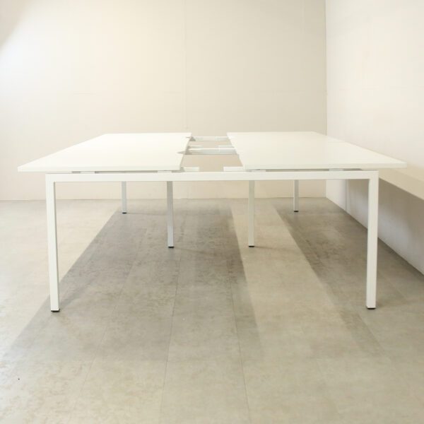 Narbutas Pod of 4 White 1600mm Straight Desks with Sliding Tops
