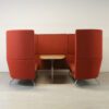 Orangebox Burnt Orange Seating Booth with Table