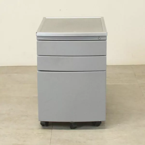 Grey Bow Fronted Mobile Pedestal - OHH018DS