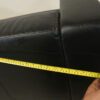 Ikea Black Daux Leather Two Seater Sofa
