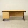 Oak 1600mm Straight Desk with Fixed Pedestal