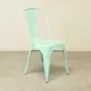 Tolix Style Mint Green Metal Stacking Cafe Chair - ENV333