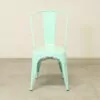 Tolix Style Mint Green Metal Stacking Cafe Chair - ENV333
