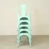 Tolix Style Mint Green Metal Stacking Cafe Chair - ENV333