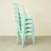 Tolix Style Mint Green Metal Stacking Cafe Chair - ENV333