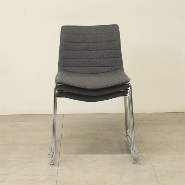 Arper Grey Stacking Meeting Chair - HILL245DS