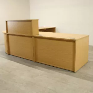 Imperial Oak Reception Counter with Top Box - BRA001