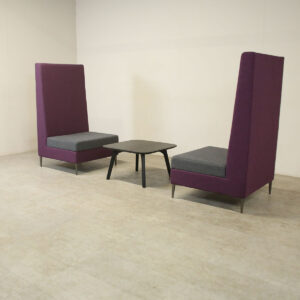 Pair of Purple & Grey Single Seat Booths
