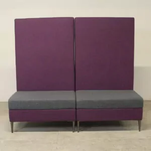 Pair of Purple & Grey Single Seat Booths