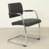 Dams Bruges Black Soft Leather Meeting Chair - EX DISPLAY
