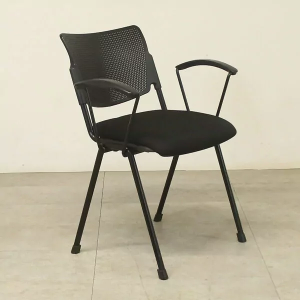 Mia Black Stacking Meeting Chair - HILL249