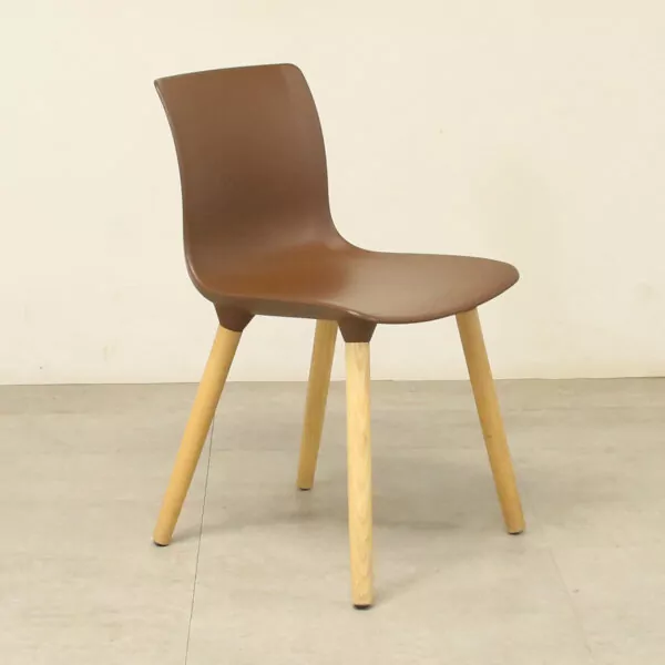 Allermuir Nut Brown Plastic Shell Chair - ABA030