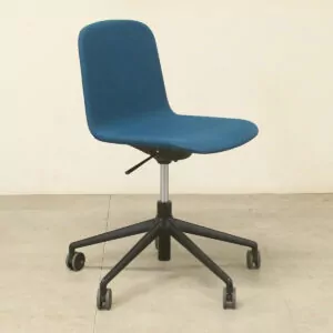 ENV431DS - Icons of Denmark Fabric Blue Workchair on Castors