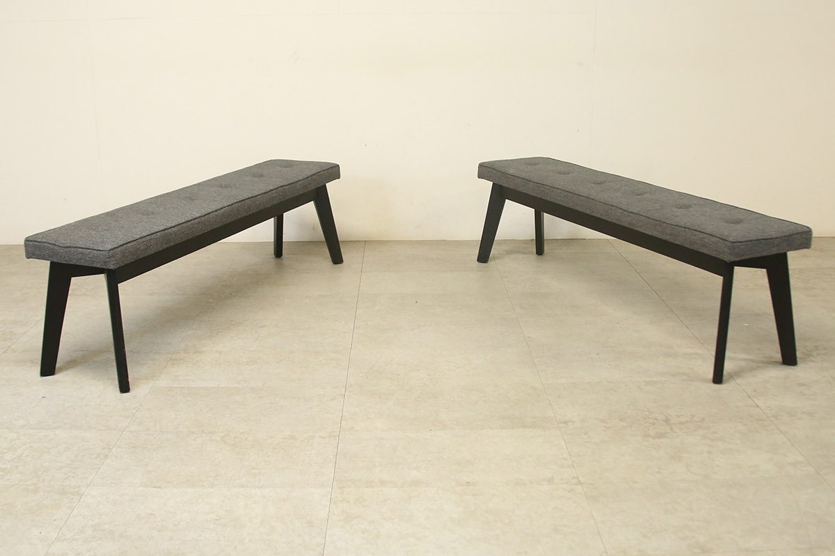 Pair of Grey Frovi Bench Seats - ENV445 - LOF Office Furniture