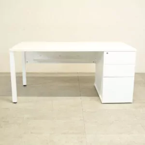 Imperial White 1600mm R/H Combi Desk - HILL237DS