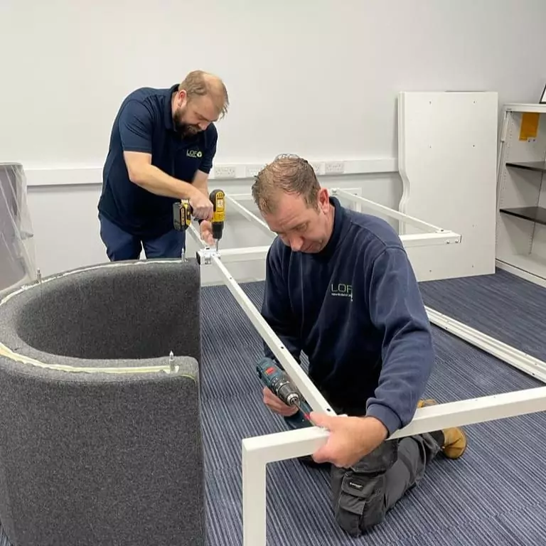 delivery and install services of LOF Office Furniture