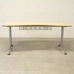 Herman Miller Abak T Leg Maple Double Wave Desk - ARY001