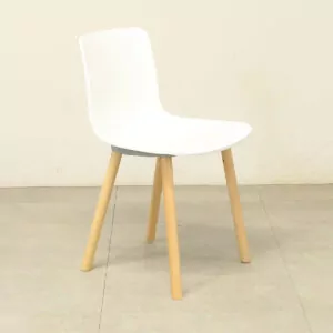 Vitra HAL RE Wood Chair in White - LOC229