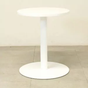 White 600mm diameter Round Table - LOC196