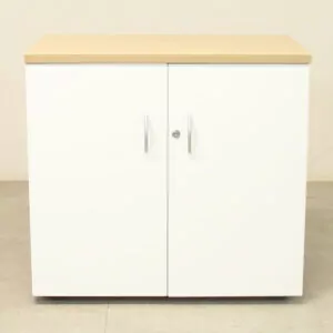 Oak & White 800w D/H Cupboard - LOC139