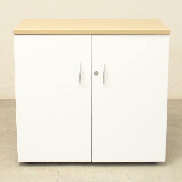 Oak & White 800w D/H Cupboard - LOC139