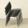 Black Wooden Stacking Meeting Chair - LOC117