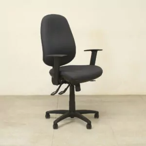 Ergonomic Dark Grey Operators Office Chair with Adjustable Arms - PON960