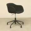 Muuto Black Fiber Armchair on Castors - ENV429