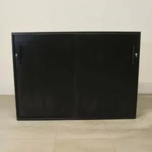 Black End of Desks 1150mm high Cupboard - LOC340