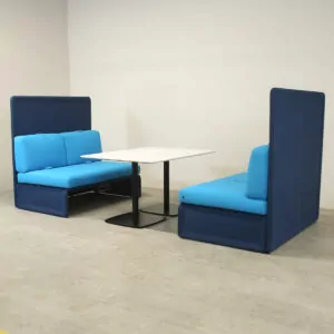 Coalessse 2 Tone Blue High Back Sofas with Table - YSP012